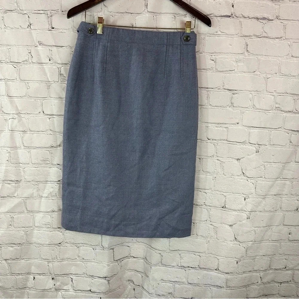 vintage carlisle wool pencil skirt sz 10 purple grey